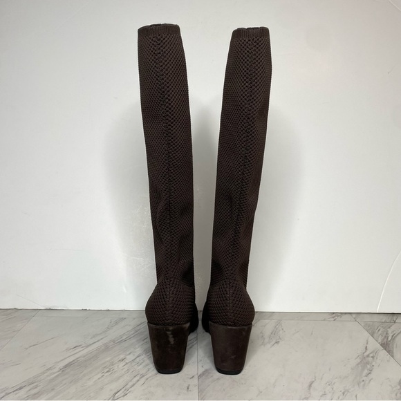 Eileen Fisher Kasana Brown Knit Wedge Heel Tall Boot 8 1/2 - Picture 3 of 15